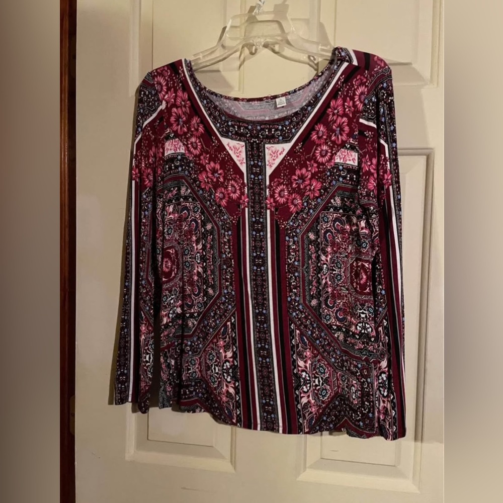 Floral Long Sleeve Women's Top